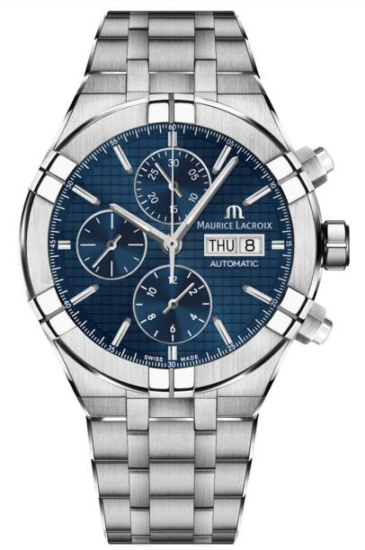 Review Replica Maurice Lacroix Aikon AI6038-SS002-430-1 Automatic Chronograph 44 mm watch - Click Image to Close